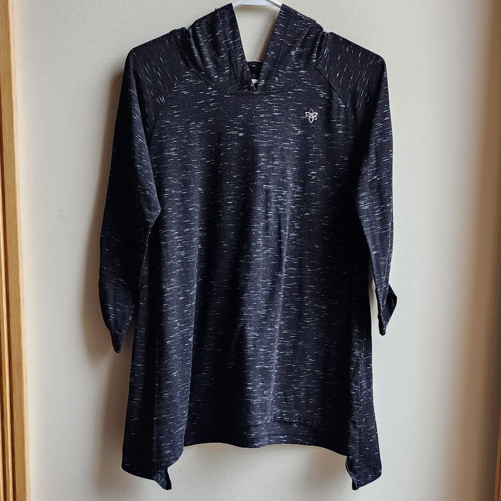 Harmony Balance Charcoal Gray/Black Speckled Hooded Jersey Size Small - Picture 1 of 13